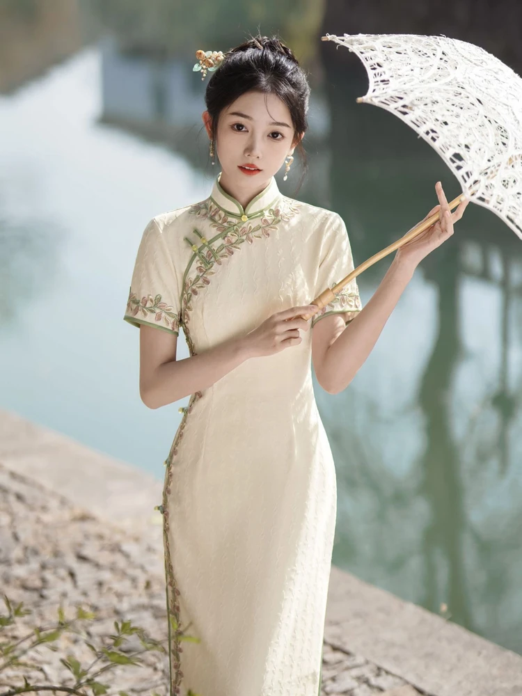 Autumn Qipao Women's Long Fashion Elegant Improved Cheongsam