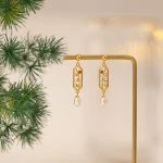 Bamboo Leaf Earrings Women's Dignified Hollowed Ears Jewellery