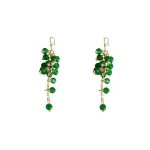 Grape Ear Hooks Simple Tassel Earrings Fashion Green