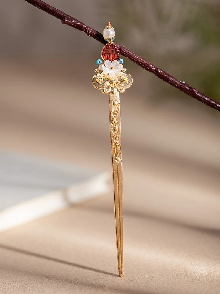 Hanfu Classical Gold Qipao Traditional Hairpin