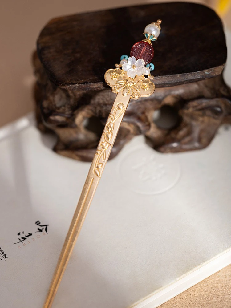 Hanfu Classical Gold Qipao Traditional Hairpin