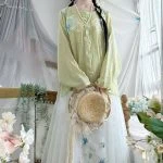 Ming Dynasty Hanfu Women Embroidered Round Neck Shirt Ma Mian Skirt Breathable Daily