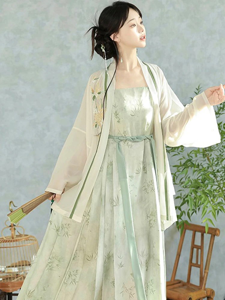 Song Dynasty Casual Hanfu Women's Dresses Elegant Skirt