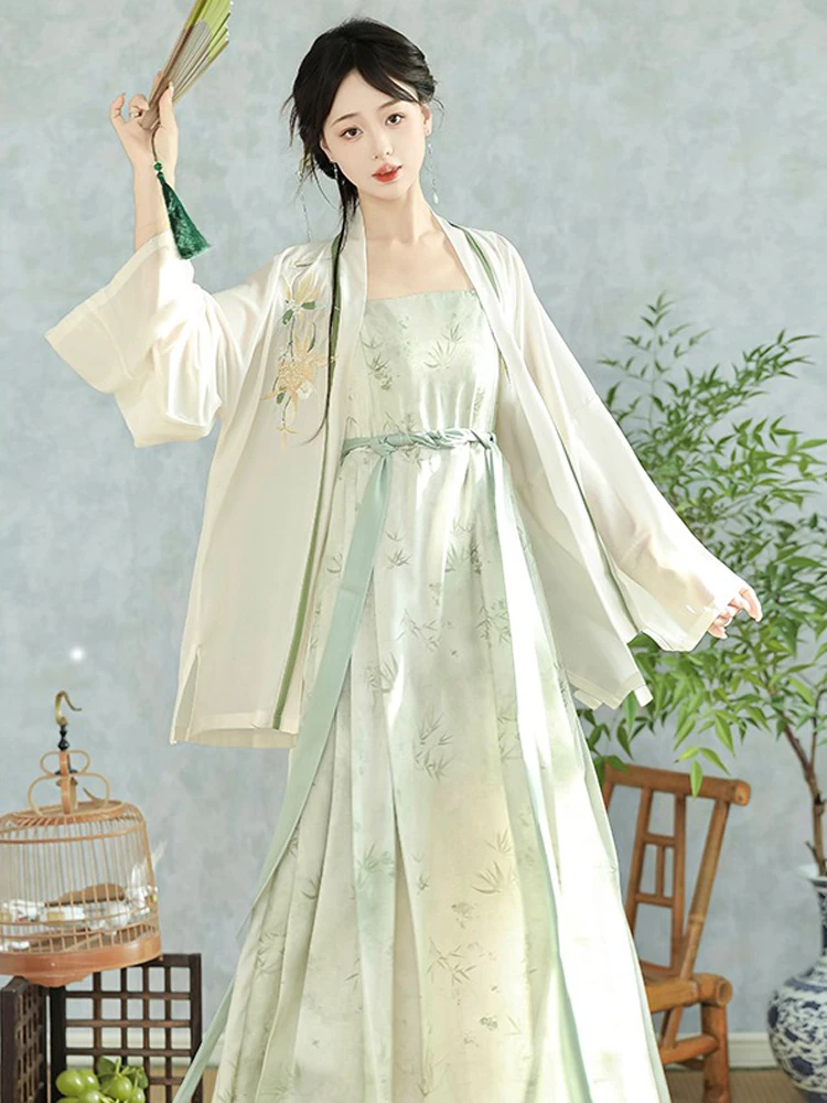 Song Dynasty Casual Hanfu Women's Dresses Elegant Skirt