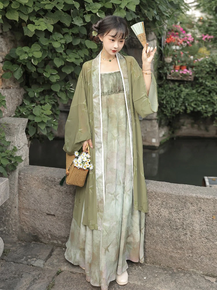 Song Dynasty Ladies Hanfu Vintage Dress Daily Autumn Wear