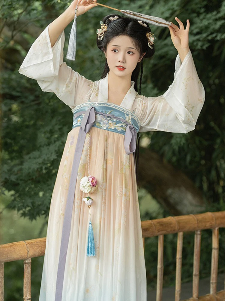 Tang Dynasty Hanfu Ladies Qixiong Shanqun Cute Summer Dress