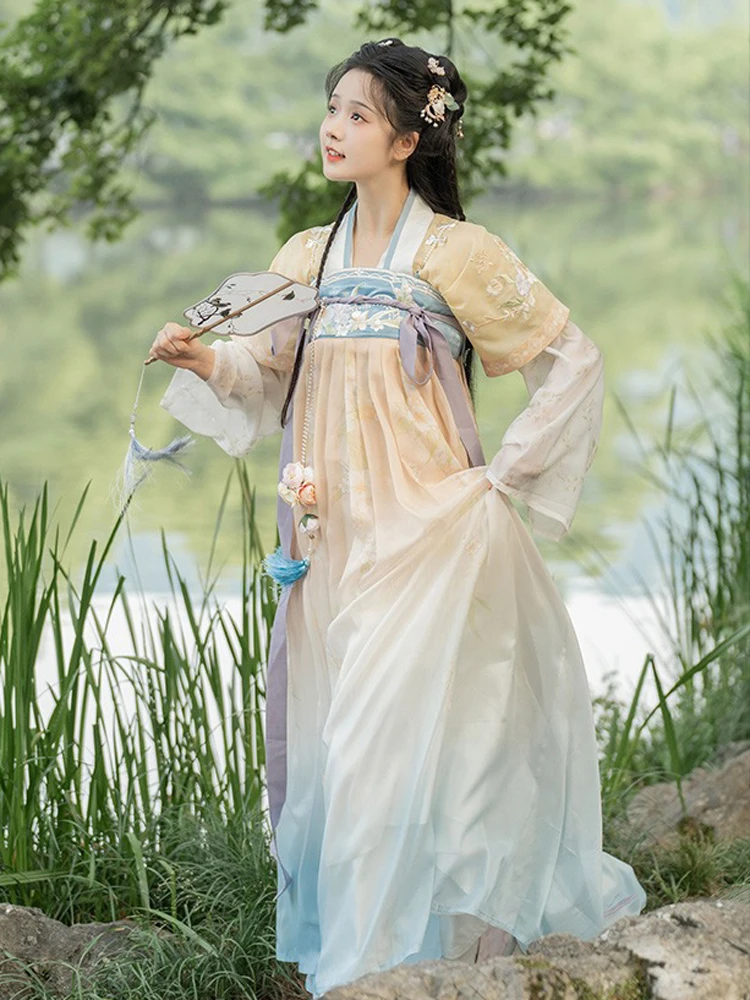 Tang Dynasty Hanfu Ladies Qixiong Shanqun Cute Summer Dress