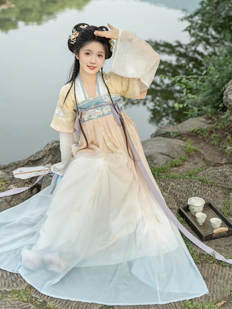 Tang Dynasty Hanfu Ladies Qixiong Shanqun Cute Summer Dress