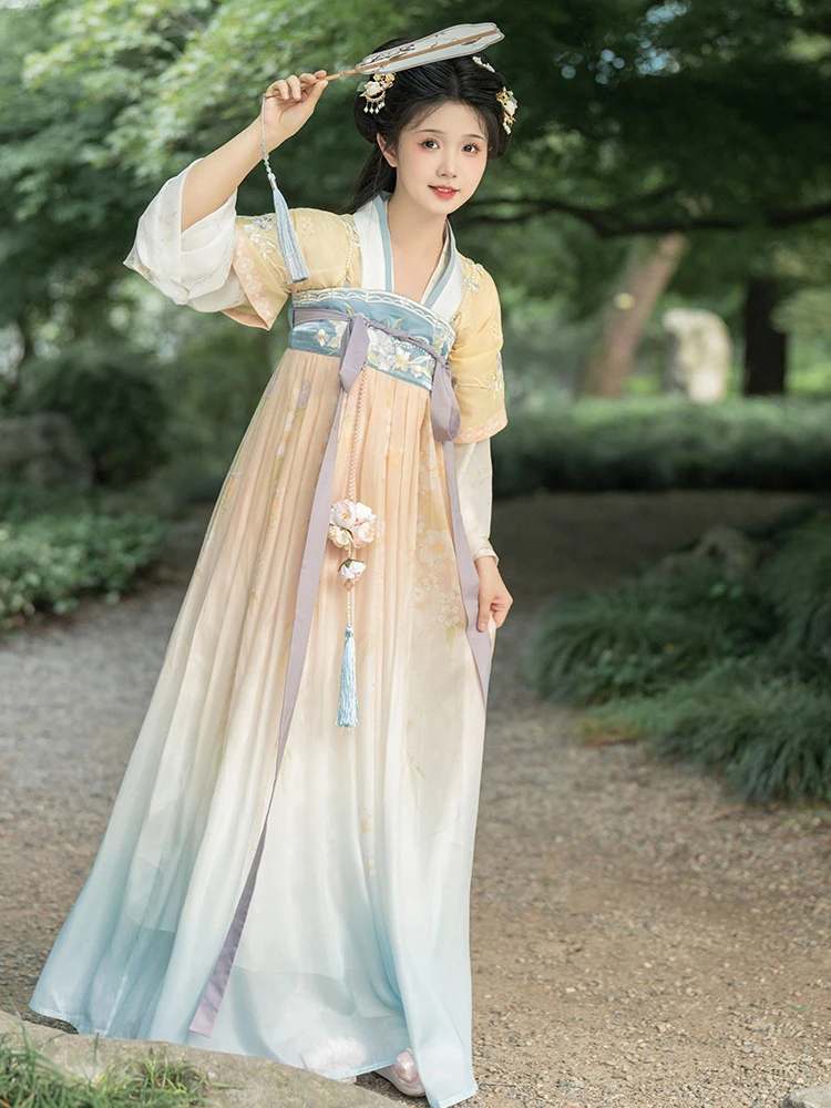 Tang Dynasty Hanfu Ladies Qixiong Shanqun Cute Summer Dress