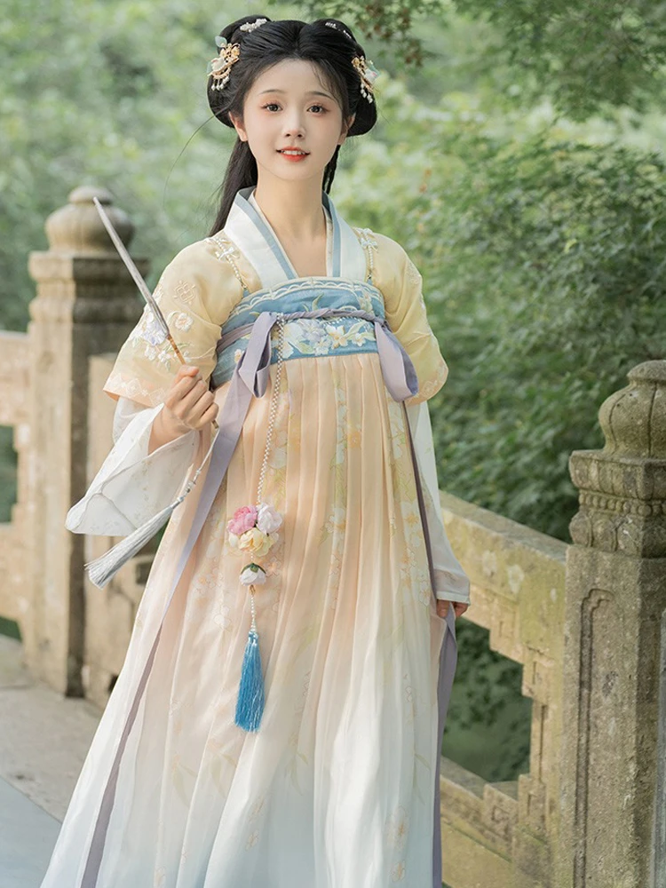 Tang Dynasty Hanfu Ladies Qixiong Shanqun Cute Summer Dress