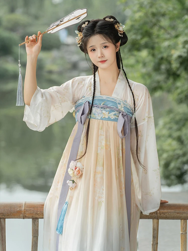 Tang Dynasty Hanfu Ladies Qixiong Shanqun Cute Summer Dress