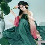 Tang Dynasty Hanfu Qixiong Shanqun Summer Lotus Long Skirt