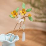 Ancient Style Cinnamon Flower Hairpin Hanfu Tassel Step Headdress