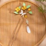 Ancient Style Cinnamon Flower Hairpin Hanfu Tassel Step Headdress