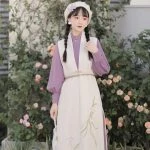 Women Han Fashion Dress Hanfu Standing Collar Shirt Bijia Autumn Season