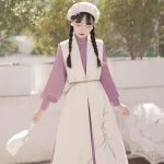 Women Han Fashion Dress Hanfu Standing Collar Shirt Bijia Autumn Season