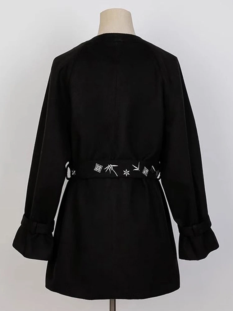 Women's Black Coat Fashion Hanfu Daily Fall Costume