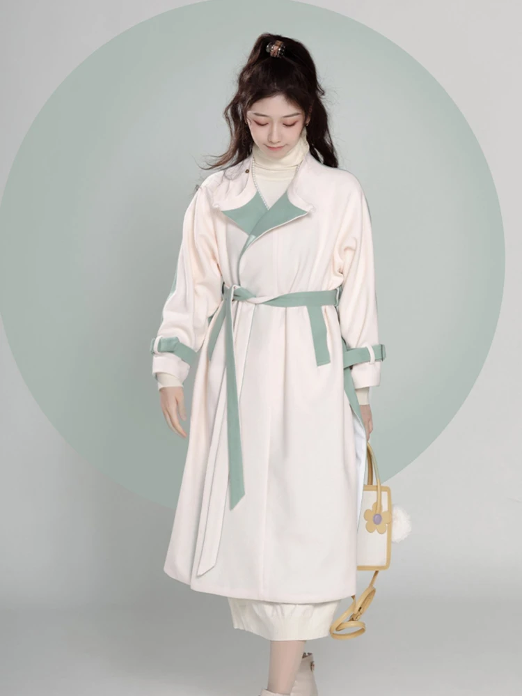 Women's Fashion Hanfu Tang Round Neck Robe Han Elements Coat 