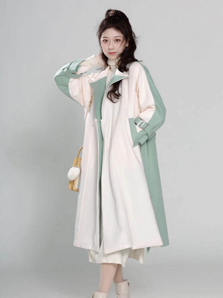 Women's Fashion Hanfu Tang Round Neck Robe Han Elements Coat 