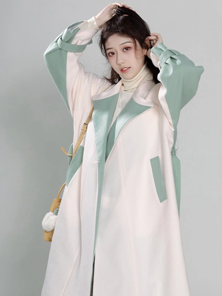 Women's Fashion Hanfu Tang Round Neck Robe Han Elements Coat 