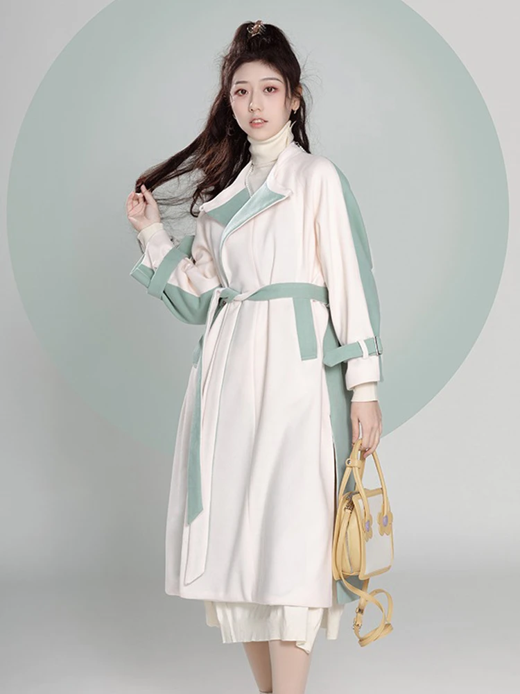 Women's Fashion Hanfu Tang Round Neck Robe Han Elements Coat 