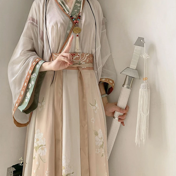 Wuxia Hanfu Wei Jin Style Qiyao Ruqun Autumn