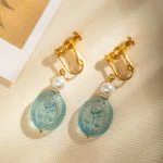 Blue Earrings Court Style Hanfu Accessories