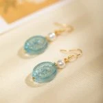 Blue Earrings Court Style Hanfu Accessories