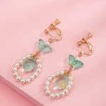 Hanfu Earrings Vintage Accessories Bow Ear Clips