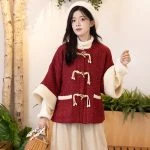 Ming Dynasty Winter Women Hanfu Red New Vintage Style