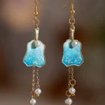 Velvet Flower Earrings Handmade Tassel Hanfu Earrings Jewellery