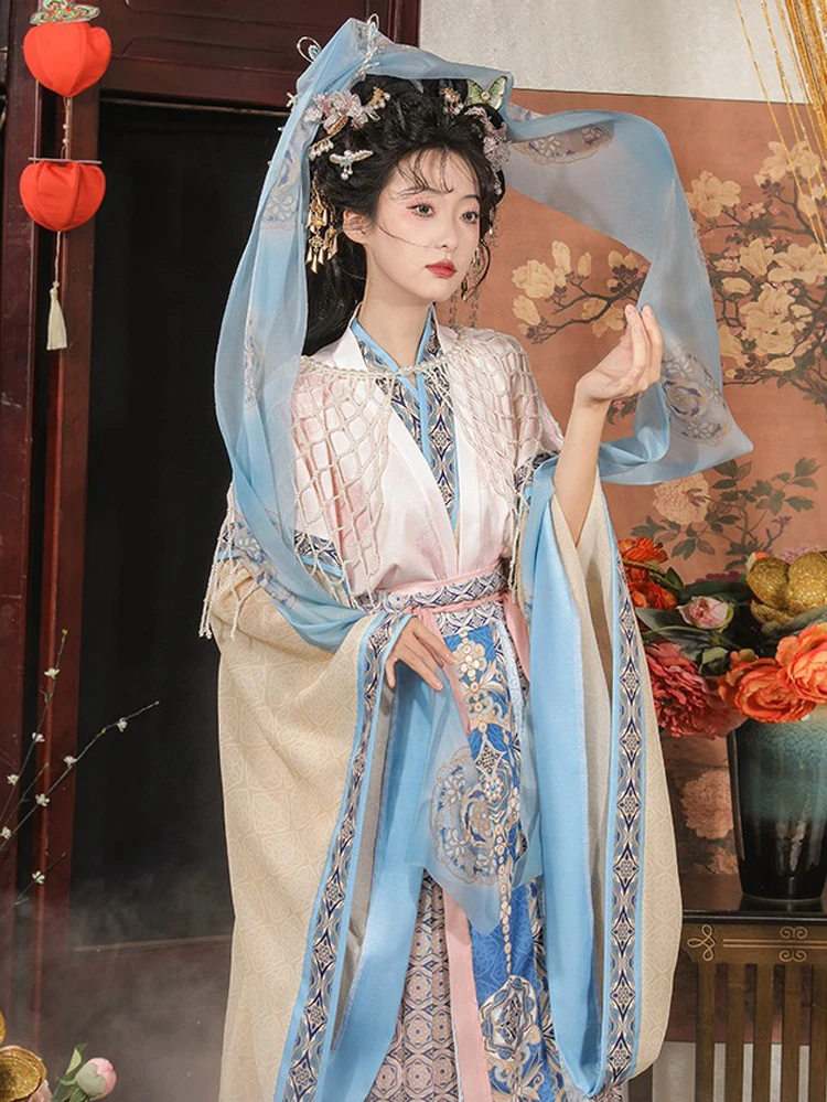 Wei Jin Hanfu Fairy Restored Traditional Autumn Costume