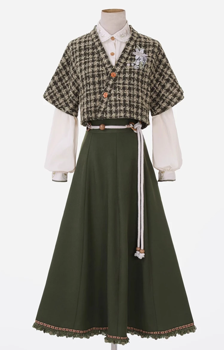 Women's Autumn Fashion Hanfu New Chinese Style Green Collection