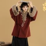 Women's Ming Dynasty Winter Hanfu Aoqun Warm Daily Wear