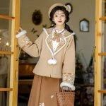 Women's New Ming Dynasty Ma Mian Skirt Suit Daily Fashion Clothing