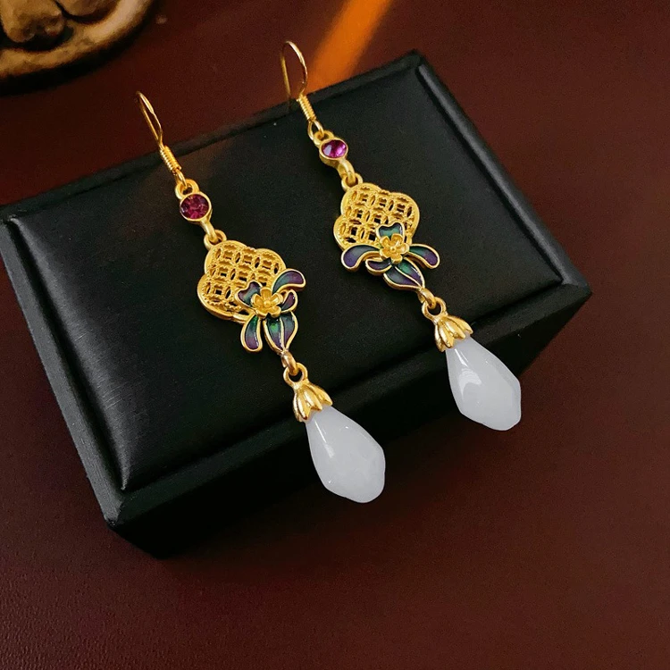 Niche Earrings Four Leaf Flower Ladies Elegant Jewellery