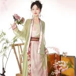 Pink Women Hanfu Song Dynasty Casual Skirt for Summer