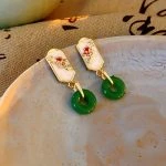 Round Earrings New Chinese Fashion Earrings Niche Ladies Jewellery