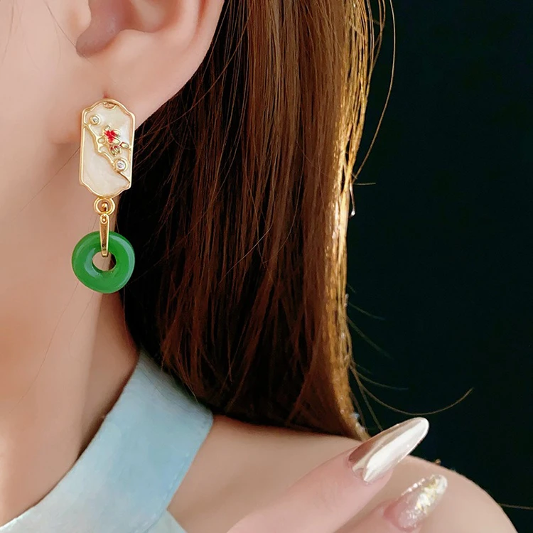 Round Earrings New Chinese Fashion Earrings Niche Ladies Jewellery