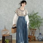 Tang Dynasty Hanfu Round Neck Shirt Qiyao Slim Spring Clothing