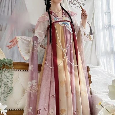 Tang Dynasty Qixiong Hanfu Spring Fairy Hanyuansu Skirt