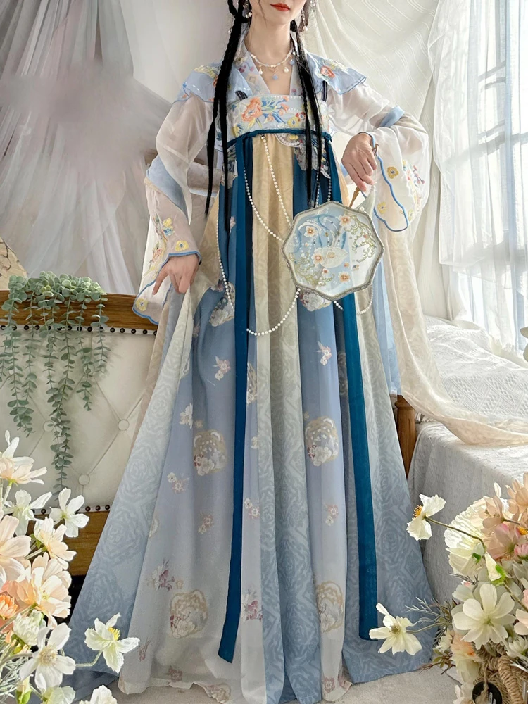 Tang Dynasty Qixiong Hanfu Spring Fairy Hanyuansu Skirt