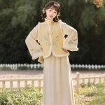 Winter Fashion Hanfu Set Vest Vintage Hanyuansu