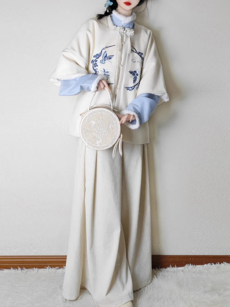 Winter Ming Dynasty Hanfu Bijia Song Pants Warm Suit