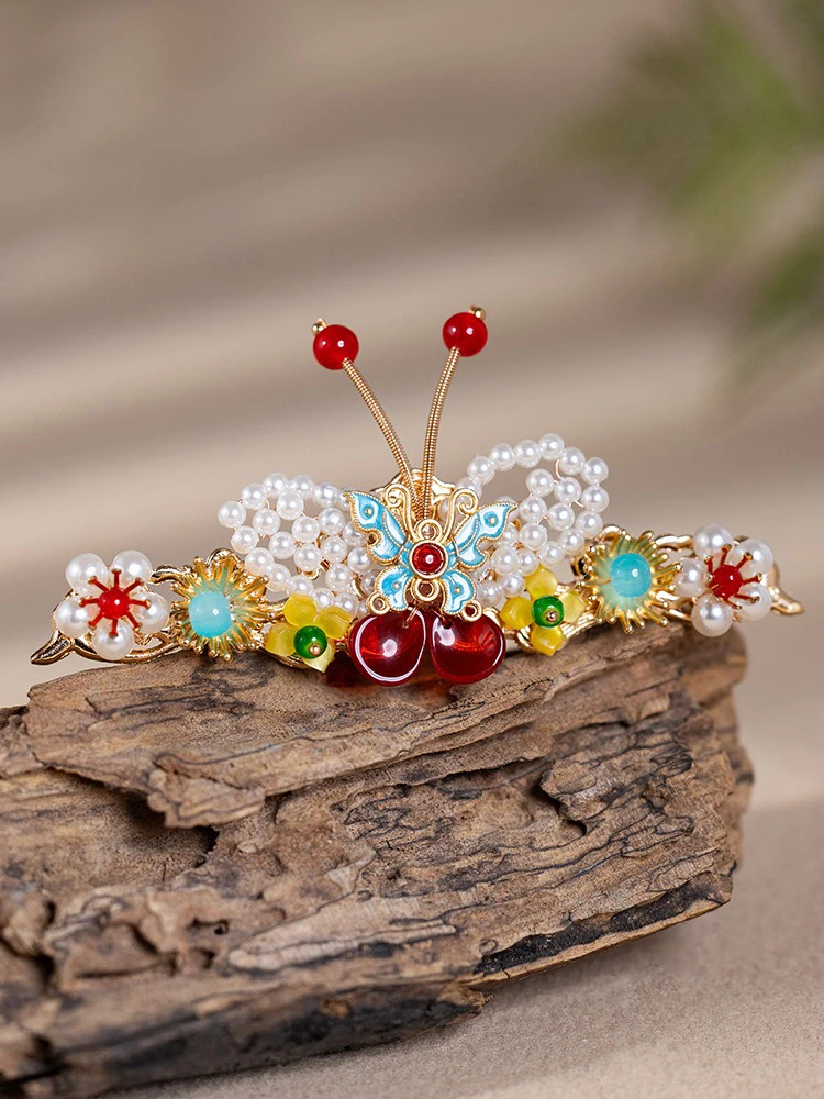 Butterfly Hair Crown Hanfu Headdress Classical Vintage Accessories