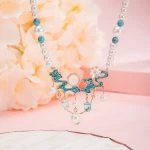 Hanfu Necklace Ming Dynasty Style Blue Auspicious Clouds Classical Accessories Pendant