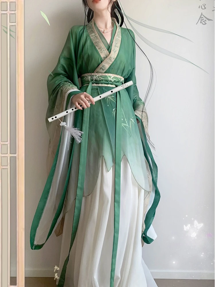 Wei Jin Style Hanfu Big Sleeve Shirt Martial Arts Style