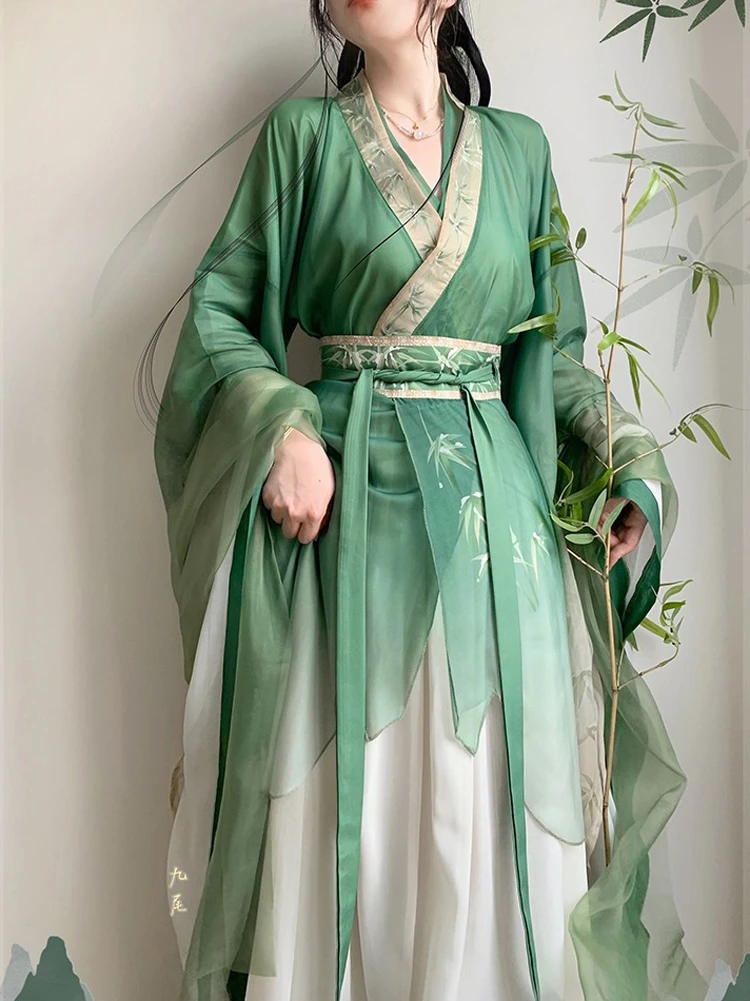 Wei Jin Style Hanfu Big Sleeve Shirt Martial Arts Style