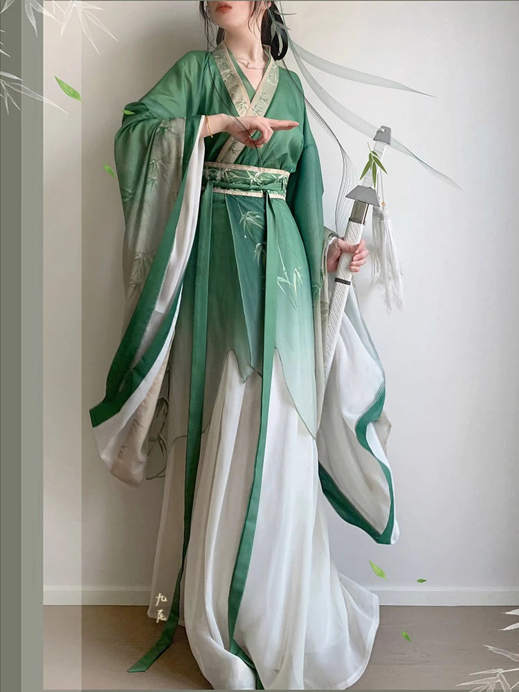 Wei Jin Style Hanfu Big Sleeve Shirt Martial Arts Style