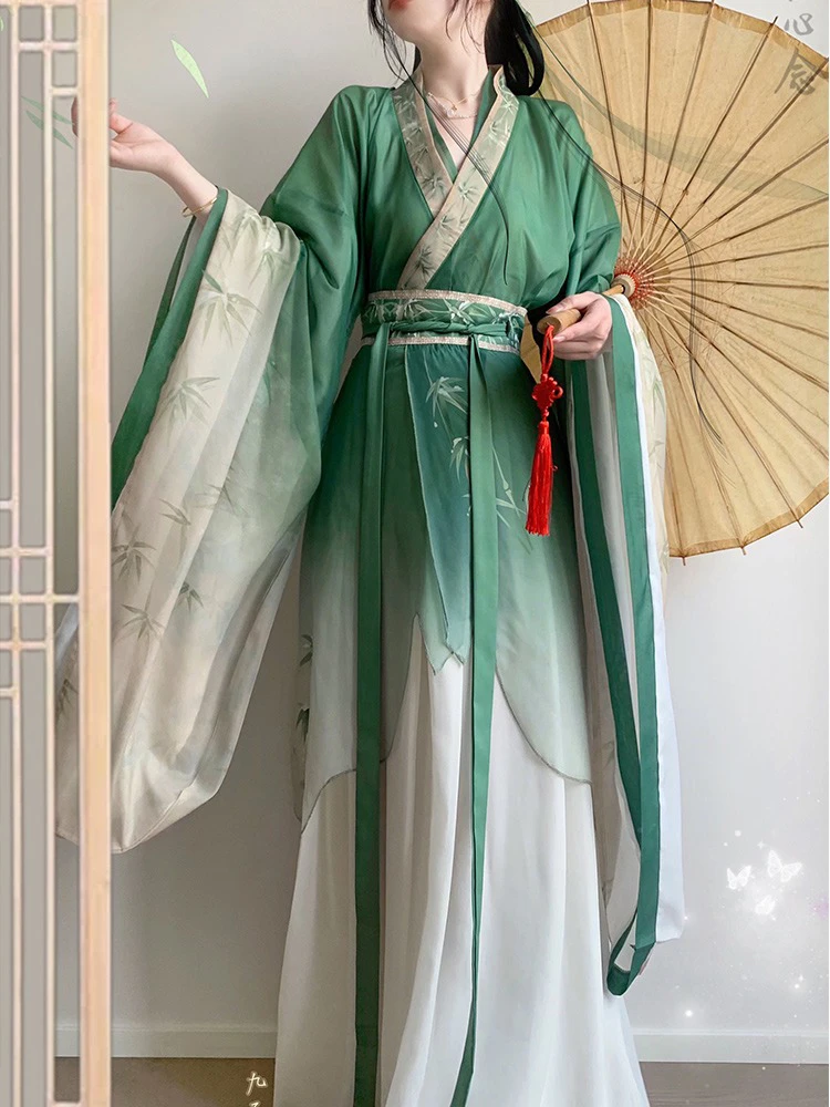 Wei Jin Style Hanfu Big Sleeve Shirt Martial Arts Style